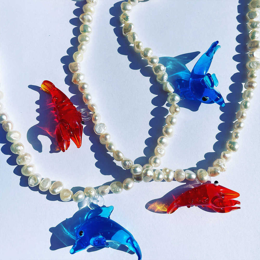 Three Dolphins Necklace