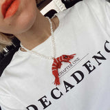 Collar Perlas Gamba Plata