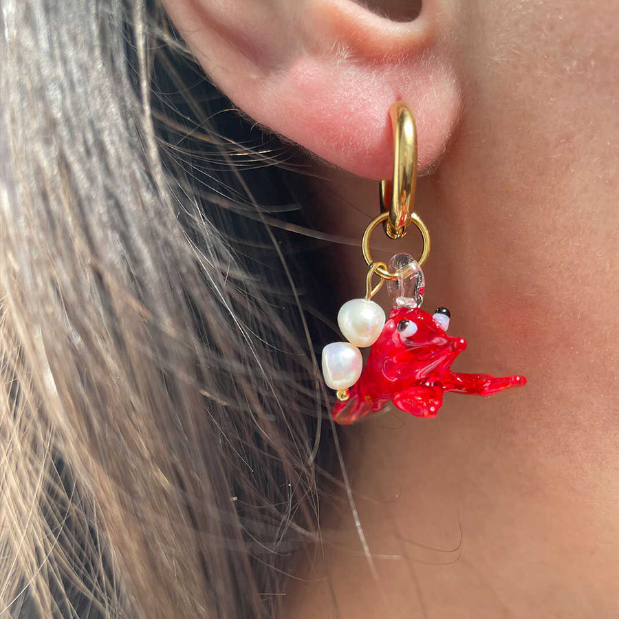 Lobster Pearl Earrings